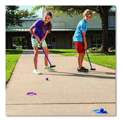 Mini Golf Set, 12 Balls/6 Putters/18 Rings/3 Target Holes