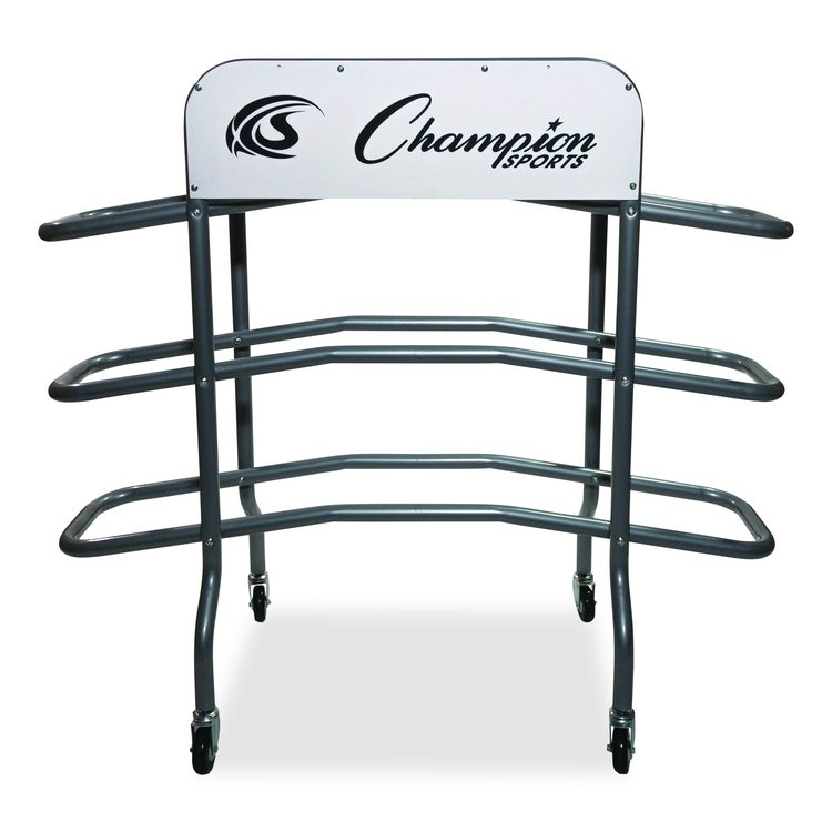 3-Tier Pro Basketball Rack, Metal, 220 lb Capacity, 8 x 60 x 48, Silver
