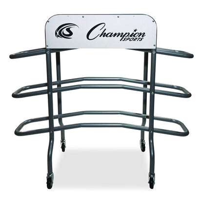 3-Tier Pro Basketball Rack, Metal, 220 lb Capacity, 8 x 60 x 48, Silver