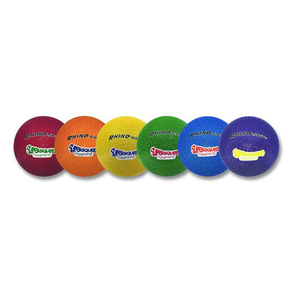 Rhino Skin Super Squeeze Playground Ball Set, 7.5" Diameter, Assorted Colors, 6/Set
