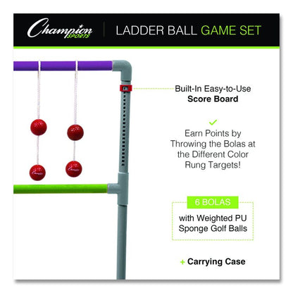 Pro Ladder Golf Game Set, (2) 22" x 37.5" Ladders/Six Bolas/Carry Bag