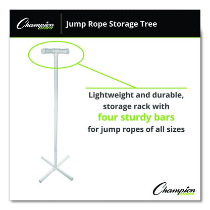 Jump Rope Storage Tree, 25.5" x 25.5" x 68.5", White