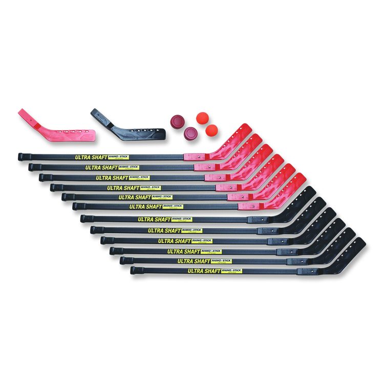 Ultra Shaft Hockey Set, Twelve 42" Hockey Sticks/Two Pucks/Two Balls/Two Extra Blades