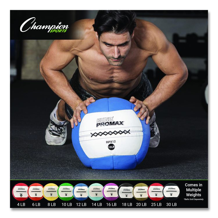Rhino Promax Medicine Ball, 8 lb, Yellow
