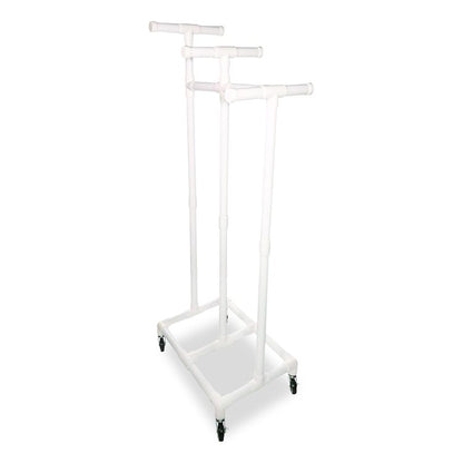 Jump Rope and Hoop Cart, Plastic, 19 x 28 x 69, White