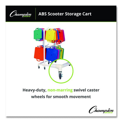 ABS Scooter Storage Cart, Plastic, 176 lb Capacity, 21 x 27 x 54, White