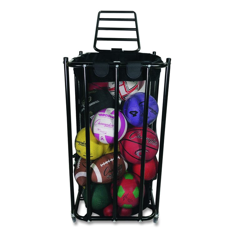 Compact Lockable Ball Locker, Metal, 176 lb Capacity, 22 x 28 x 43, Black