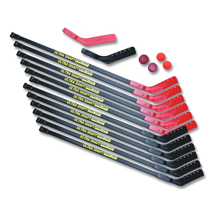 Ultra Shaft Hockey Set, Twelve 47' Hockey Sticks/Two Pucks/Two Balls/Two Extra Blades