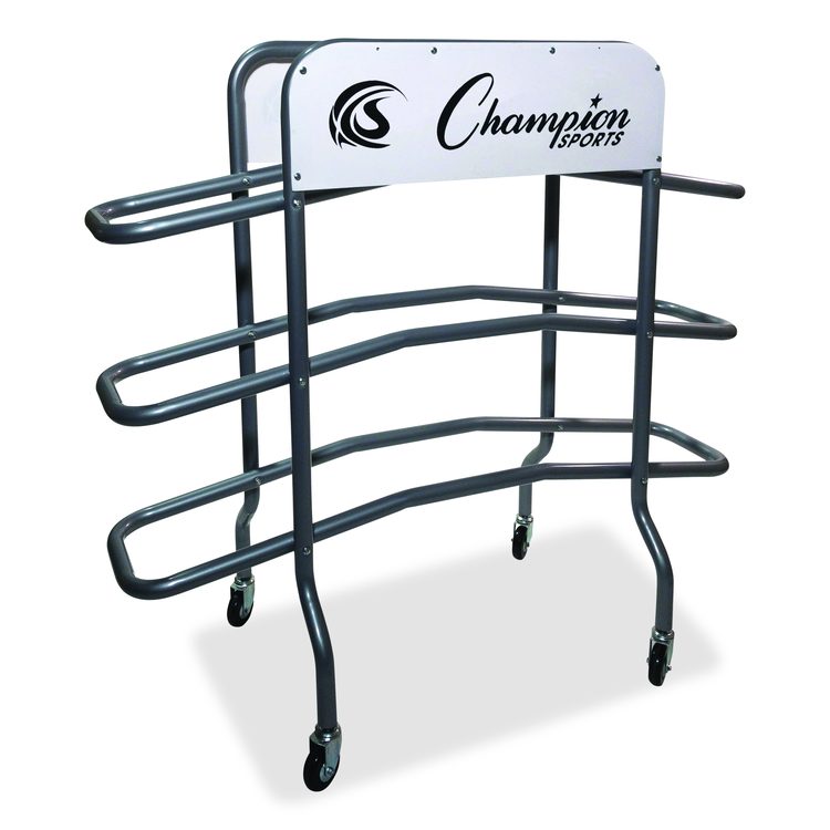 3-Tier Pro Basketball Rack, Metal, 220 lb Capacity, 8 x 60 x 48, Silver