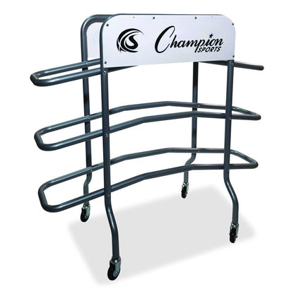 3-Tier Pro Basketball Rack, Metal, 220 lb Capacity, 8 x 60 x 48, Silver