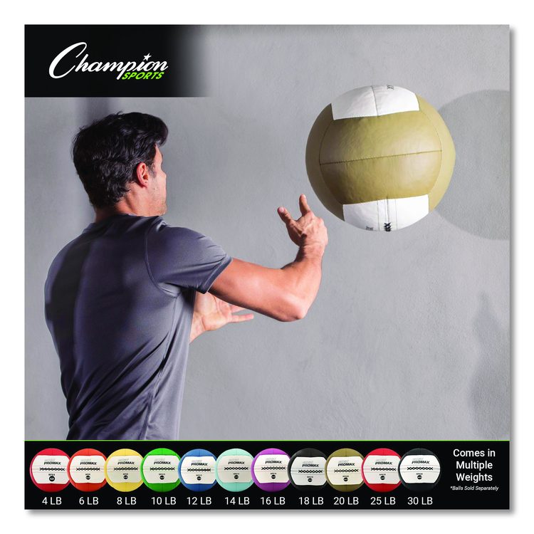 Rhino Promax Medicine Ball, 8 lb, Yellow
