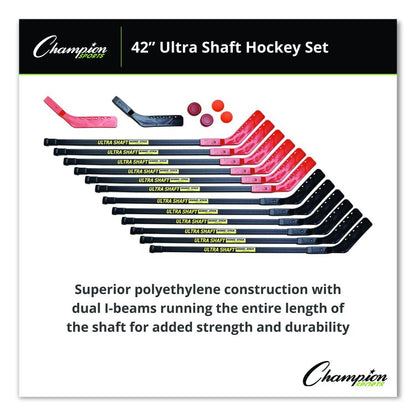 Ultra Shaft Hockey Set, Twelve 42" Hockey Sticks/Two Pucks/Two Balls/Two Extra Blades