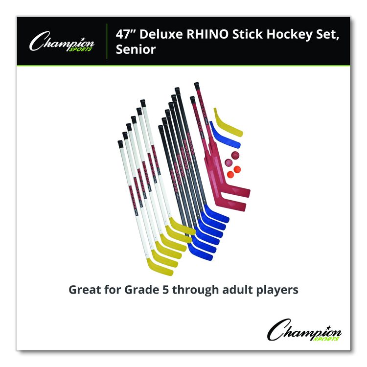 Indoor ABS Floor Hockey Set, 2 Pucks, 14 Sticks