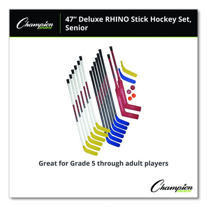 Indoor ABS Floor Hockey Set, 2 Pucks, 14 Sticks