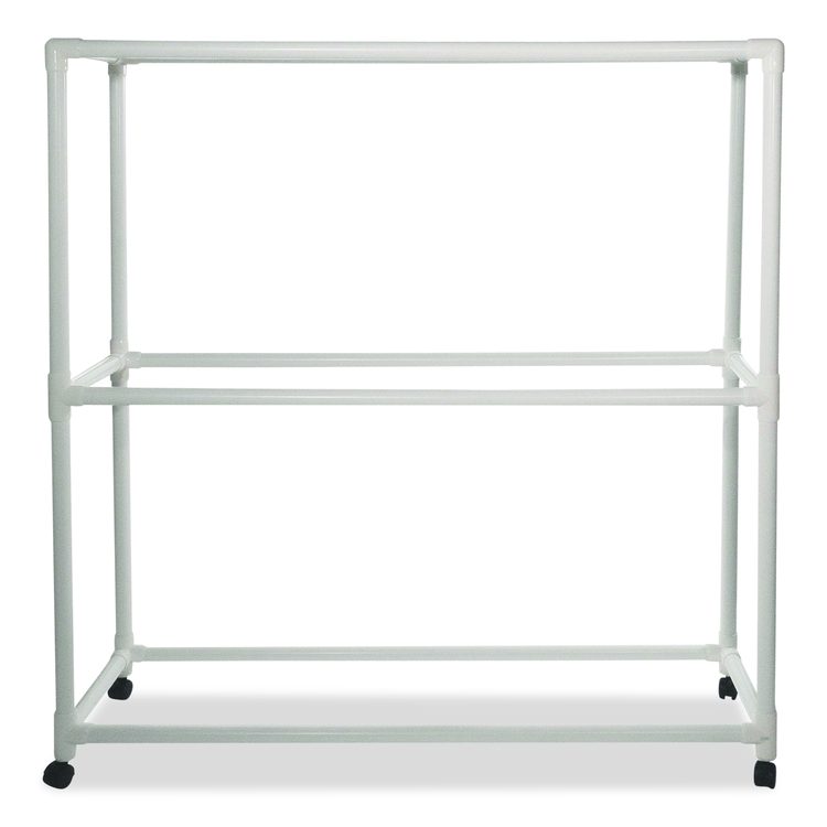 9 Ball ABS Storage Cart, Plastic, 132 lb Capacity, 19 x 62 x 67, White