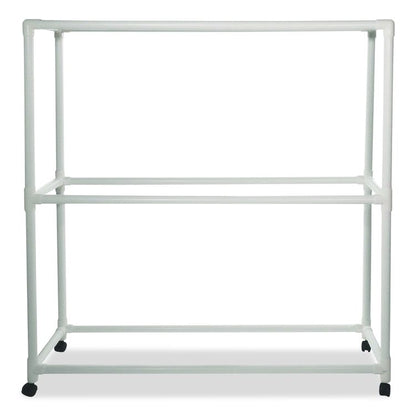 9 Ball ABS Storage Cart, Plastic, 132 lb Capacity, 19 x 62 x 67, White