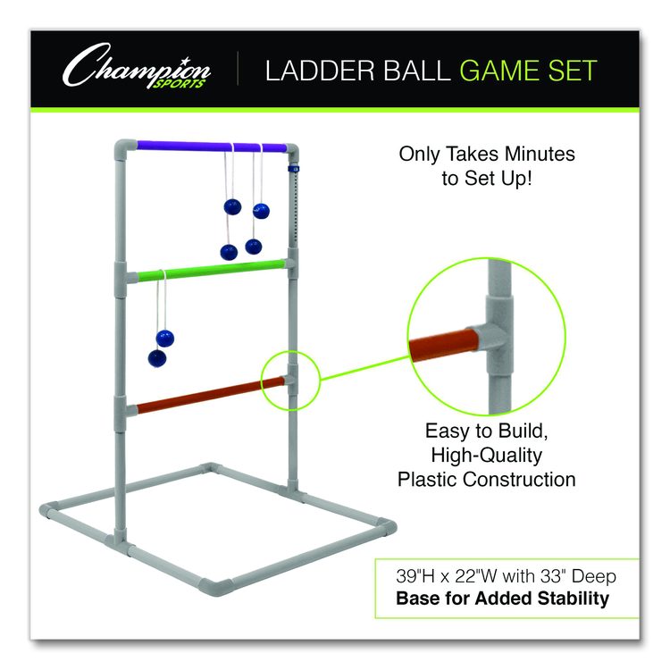 Pro Ladder Golf Game Set, (2) 22" x 37.5" Ladders/Six Bolas/Carry Bag