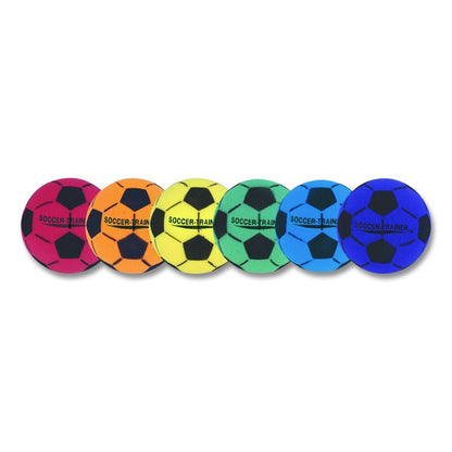 Ultra Foam Soccer Ball Set, 8" Diameter, Assorted Colors, 6/Set