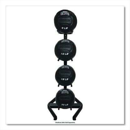 U-Ring Double Medicine Ball Tree, 28" x 28" x 60", Black
