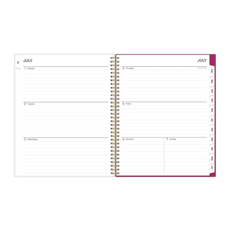 Mahalo Academic Year Create-Your-Own Cover Weekly/Monthly Planner, Floral Artwork, 11 x 8.5, 12-Month (July-June): 2025-2026