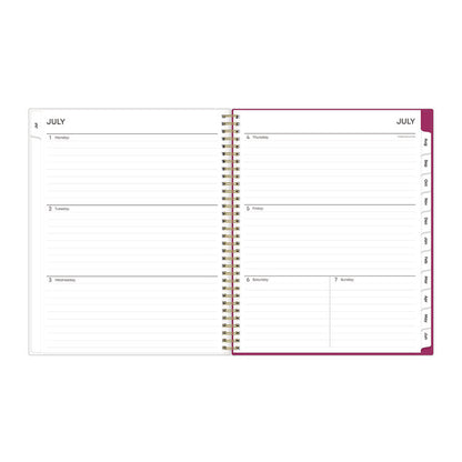 Mahalo Academic Year Create-Your-Own Cover Weekly/Monthly Planner, Floral Artwork, 11 x 8.5, 12-Month (July-June): 2025-2026