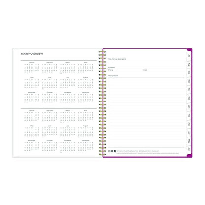 Mahalo Academic Year Create-Your-Own Cover Weekly/Monthly Planner, Floral Artwork, 11 x 8.5, 12-Month (July-June): 2025-2026