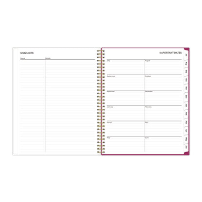 Mahalo Academic Year Create-Your-Own Cover Weekly/Monthly Planner, Floral Artwork, 11 x 8.5, 12-Month (July-June): 2025-2026