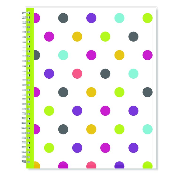 Teacher Dots CYO Cover Weekly/Monthly Lesson Planner, 9 Classes, Multicolor Cover, 11 x 8.5, 12-Month (July-June), 2025-2026