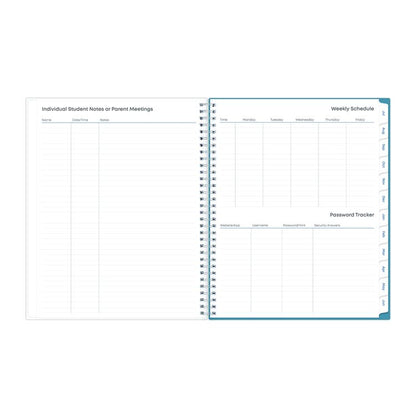 Teacher Dots CYO Cover Weekly/Monthly Lesson Planner, 9 Classes, Multicolor Cover, 11 x 8.5, 12-Month (July-June), 2025-2026