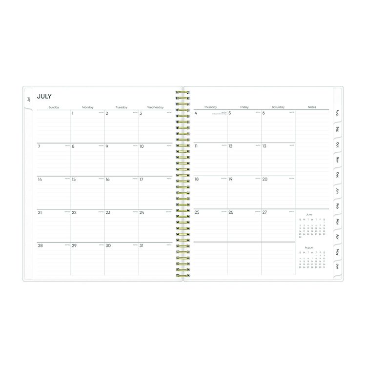 Gemma Academic Year Weekly/Monthly Planner, Geode Artwork, 11 x 8.5, Blue/Purple Cover, 12-Month (July to June): 2025 to 2026