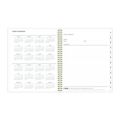 Gemma Academic Year Weekly/Monthly Planner, Geode Artwork, 11 x 8.5, Blue/Purple Cover, 12-Month (July to June): 2025 to 2026
