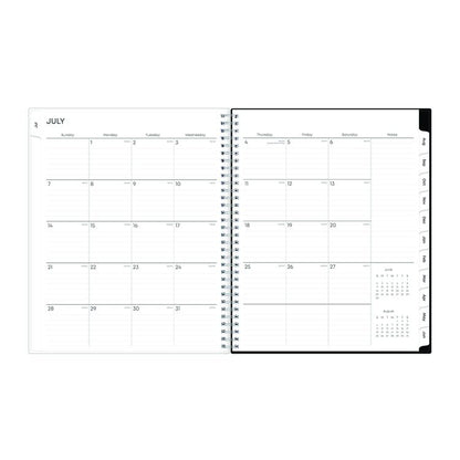 Analeis Create-Your-Own Cover Weekly/Monthly Planner, Floral, 11 x 8.5, White/Black/Coral, 12-Month (July to June): 2025-2026