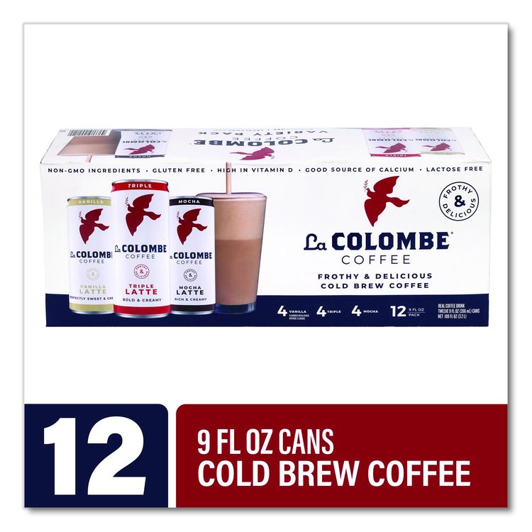 Draft Latte Cold Brew, Assorted Flavors, 9 oz Can, 12/Carton