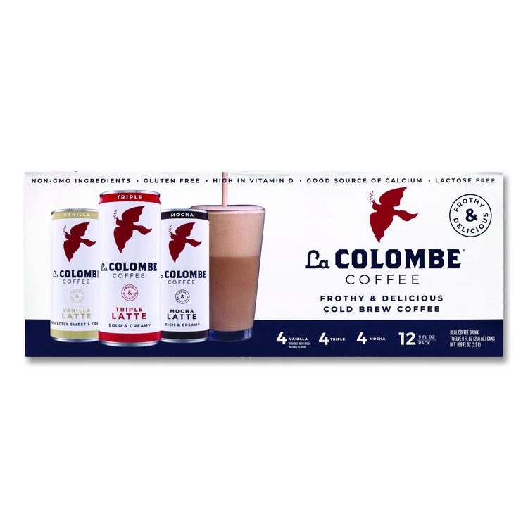 Draft Latte Cold Brew, Assorted Flavors, 9 oz Can, 12/Carton