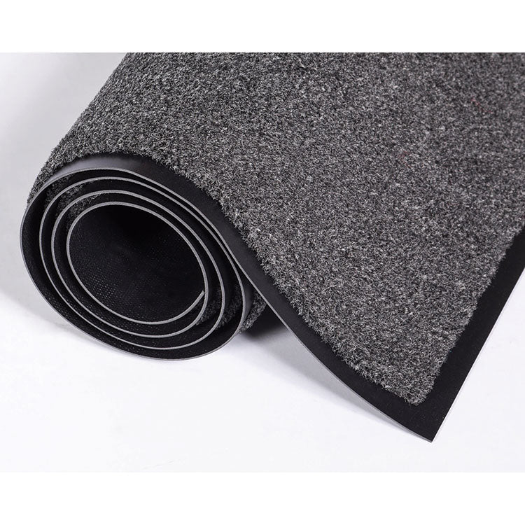 Rely-On Olefin Indoor Wiper Mat, Rectangular, Charcoal Gray Cut Pile Surface, 36" x 10 ft