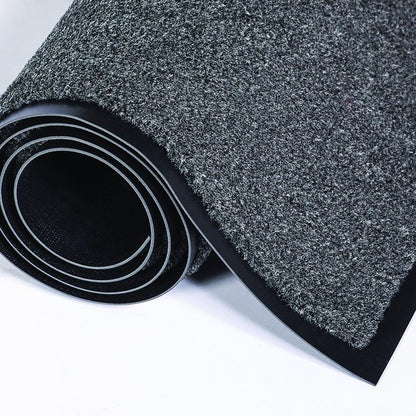 Rely-On Olefin Indoor Wiper Mat, Rectangular, Charcoal Gray Cut Pile Surface, 48" x 72"