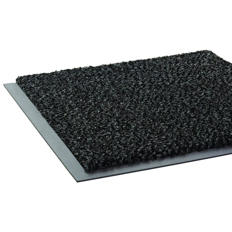 Cross-Over Wiper/Scraper Mat, Rectangular, Gray Carpeted Surface, 36" x 60"