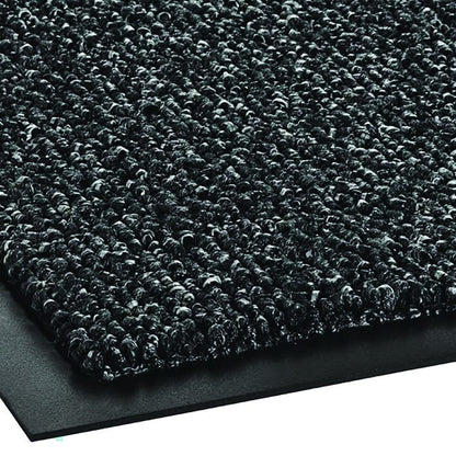 Cross-Over Wiper/Scraper Mat, Rectangular, Gray Carpeted Surface, 48" x 72"