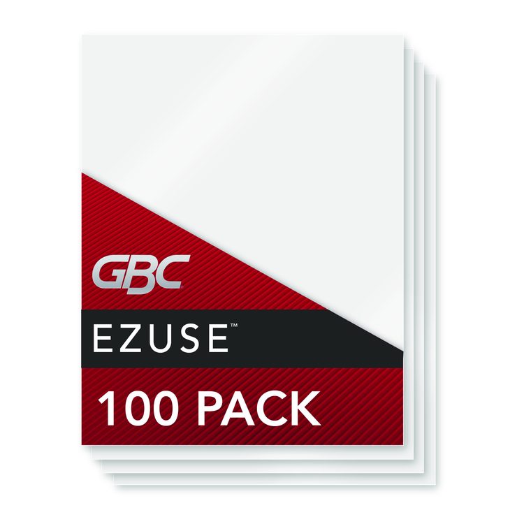 EZUse Thermal Laminating Pouches, 3 mil., 9" x 11.5", Gloss Clear, 100/Box