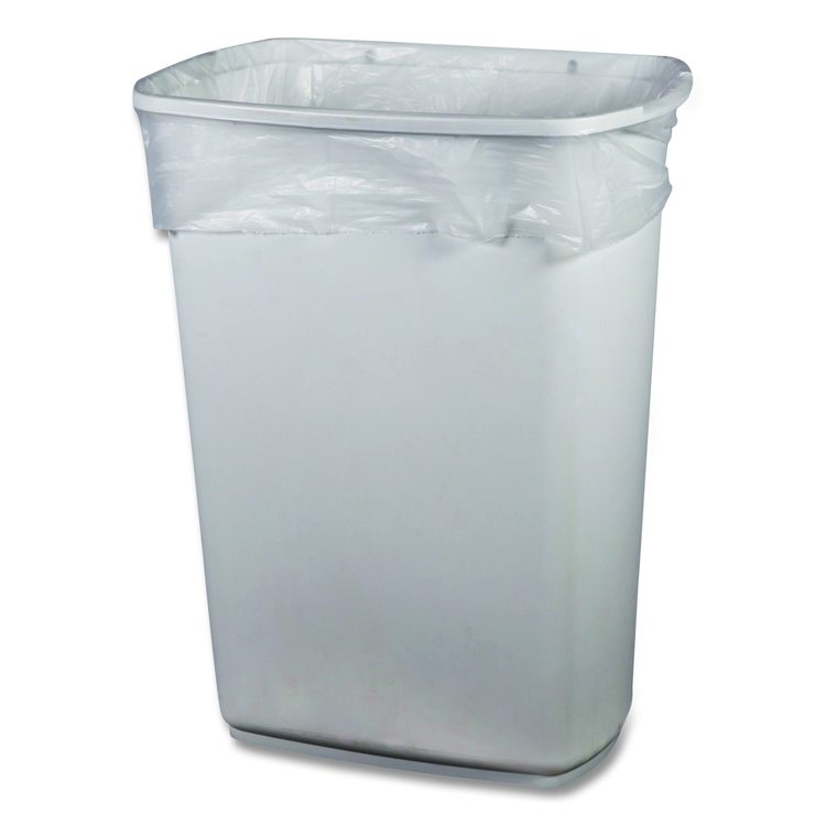 Linear Low-Density Can Liners, 16 gal, 0.5 mil, 24 x 32, Clear, 500/Carton