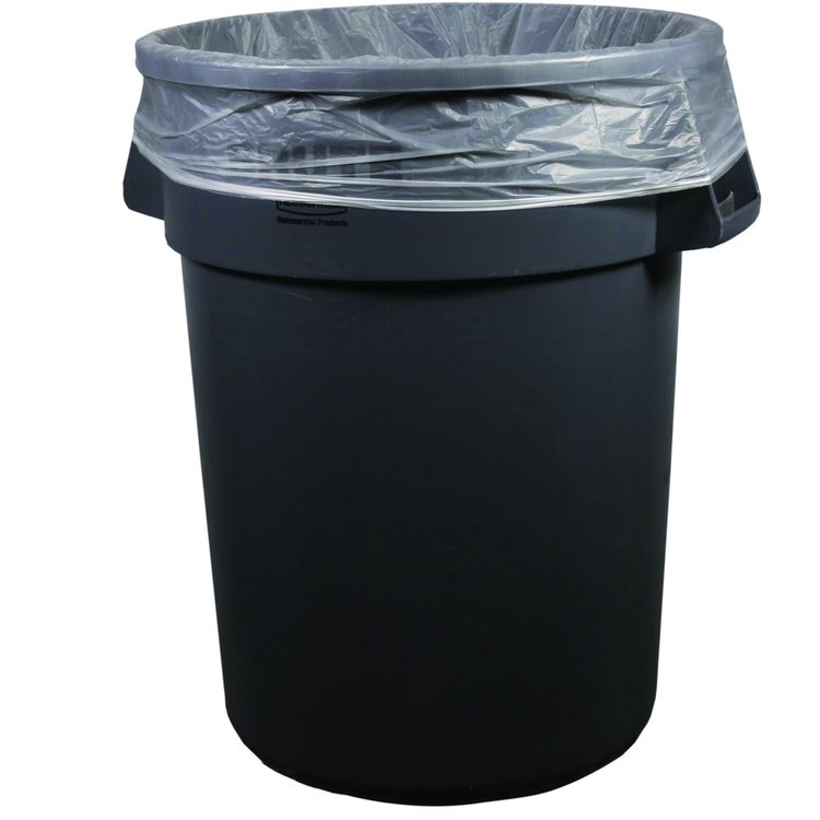 High-Density Waste Can Liners, 45 gal, 11 mic, 40" x 48", Natural, 250/Carton
