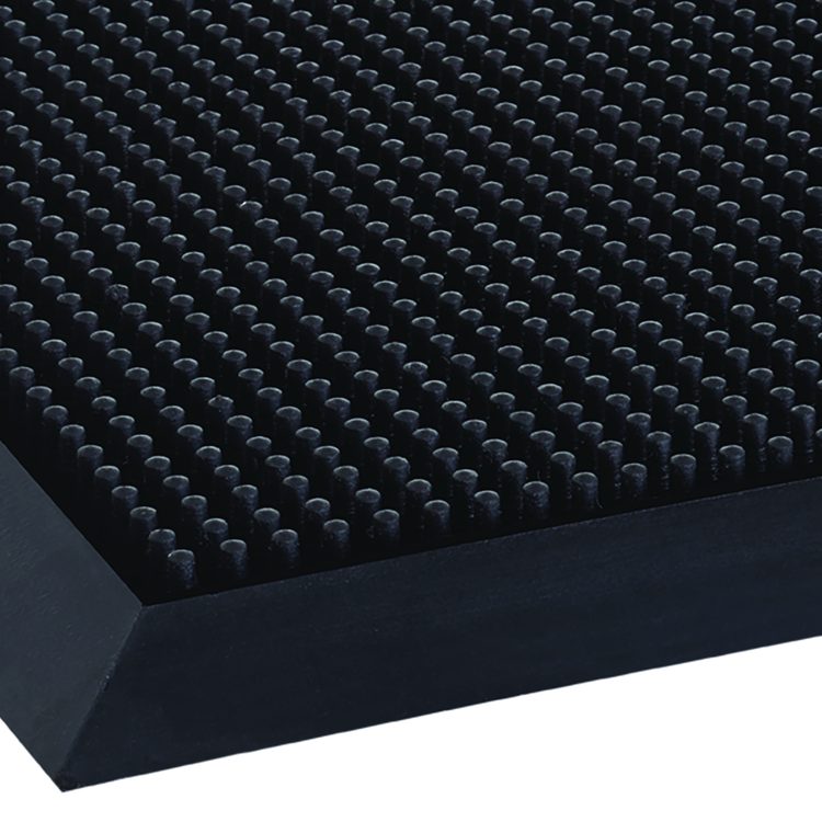 Mat-A-Dor Entrance Scraper Mat, Black Fingertip Textured Rubber Surface, 36" x 72"