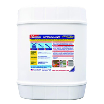 30 Second Outdoor Cleaner Concentrate, Clean Scent, 5 gal Container