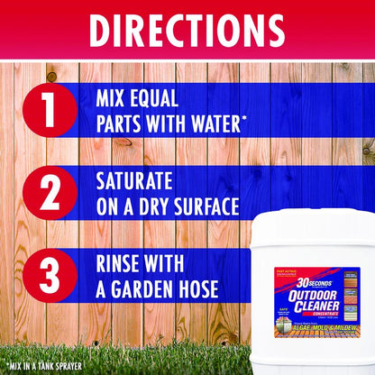 30 Second Outdoor Cleaner Concentrate, Clean Scent, 5 gal Container