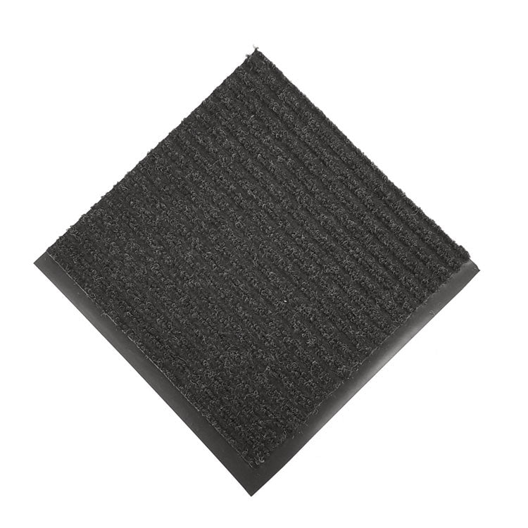 Needle-Rib Wiper/Scraper Mat, Rectangular, Charcoal Gray Ribbed Surface, 36" x 48"