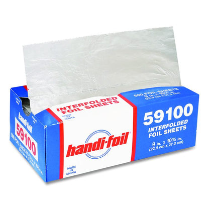 Interfolded Foil Sheets, 55 Gauge, 9 x 10.75, 500/Box, 6 Boxes/Carton