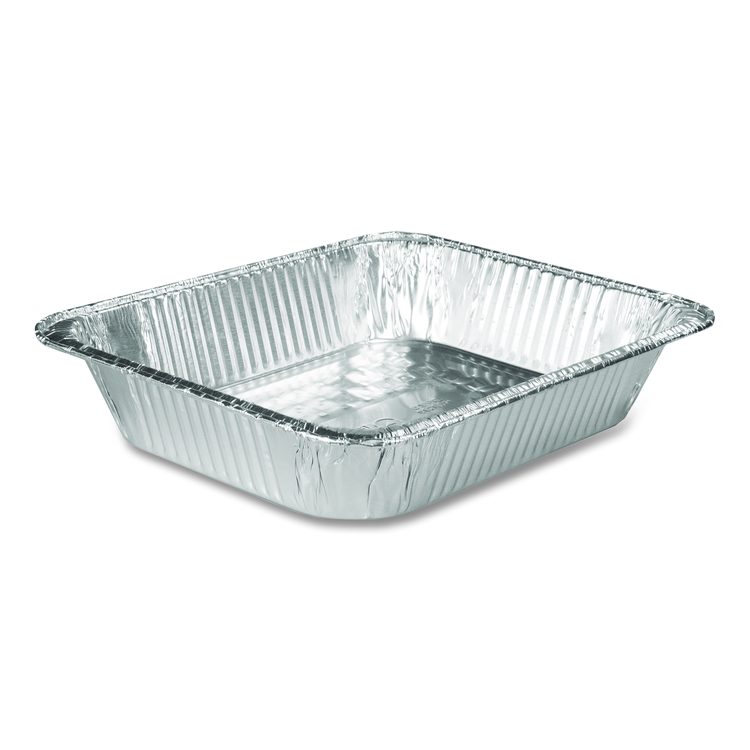 Aluminum Steam Table Pans, Half-Size Deep, 10.38" x 2.56" x 12.75", 100/Carton