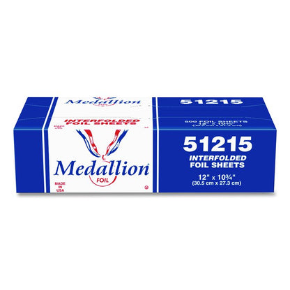 Medallion Interfolded Foil Sheets, 12 x 10.75, 500/Box, 6 Boxes/Carton
