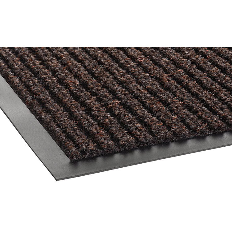 Needle-Rib Wiper/Scraper Mat, Rectangular, Brown Ribbed Surface, 36" x 10 ft