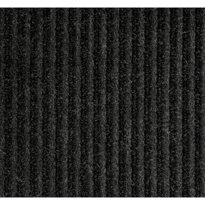 Needle-Rib Wiper/Scraper Mat, Rectangular, Charcoal Gray Ribbed Surface, 36" x 10 ft